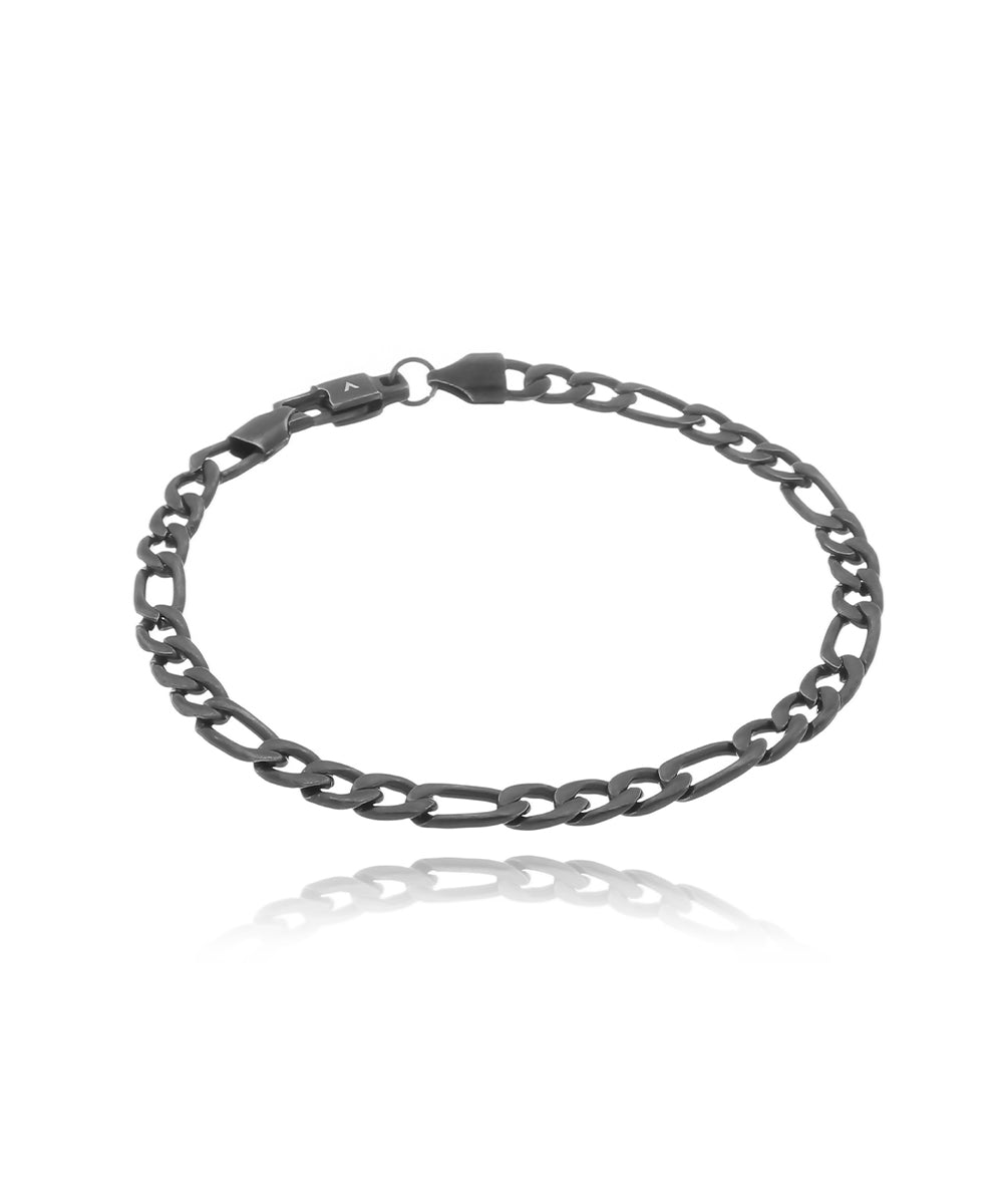 Pulsera Basic Acero 5 mm De 20 cm Negra Diseño 3x1