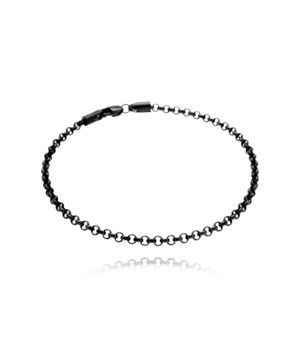 Pulsera Basic Acero 5 mm De 20 cm Negra