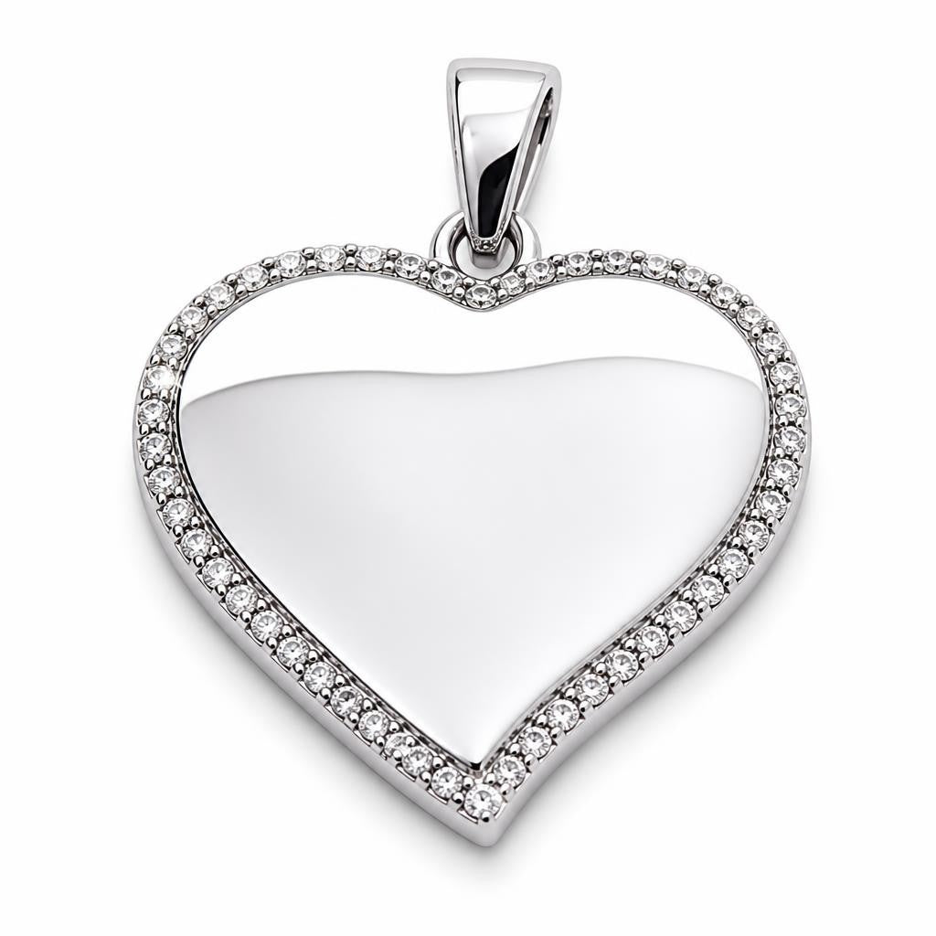 Dije personalizable de corazón estilizado