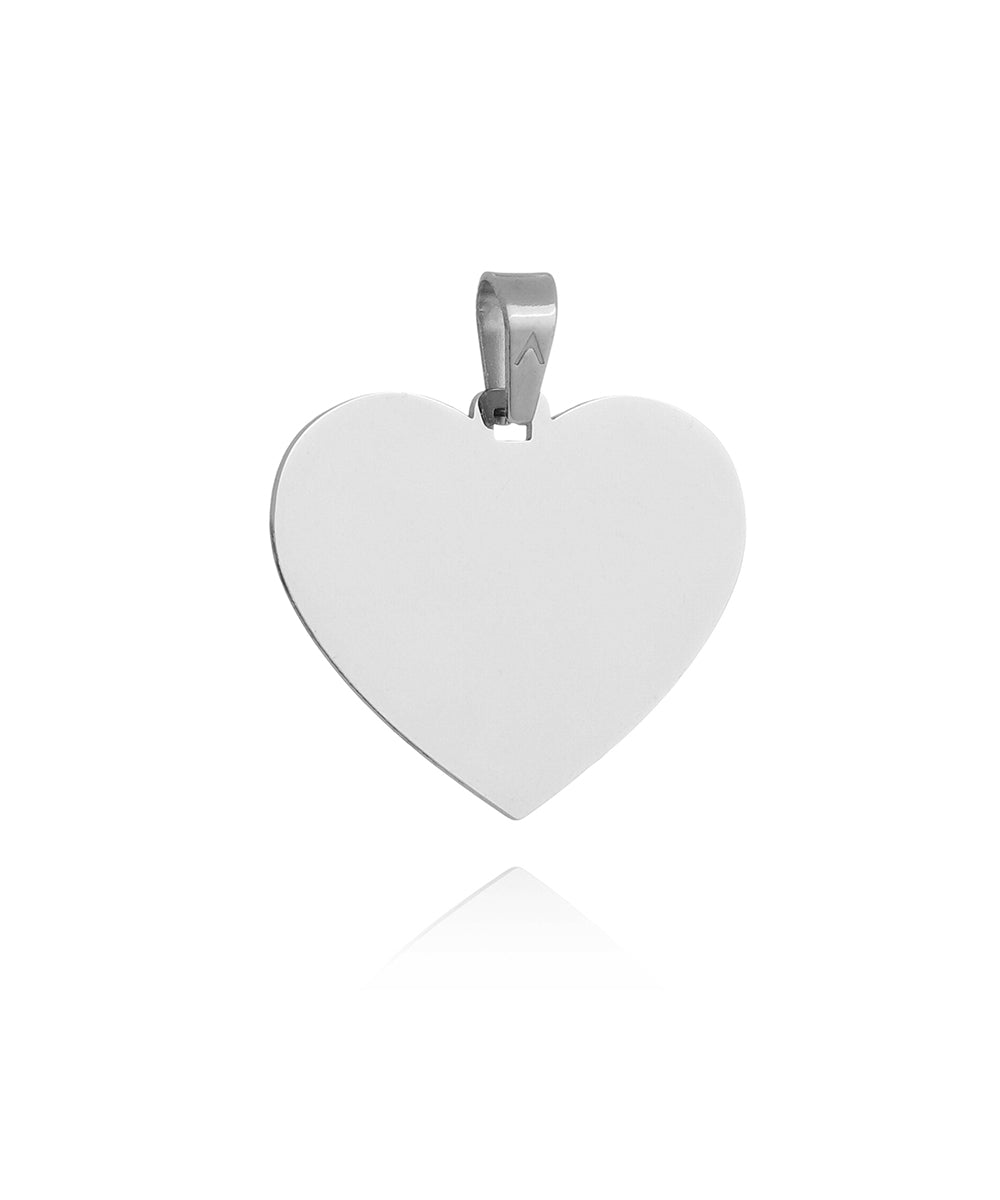 Colgante Personalizable Basic Acero 1 mm L Corazón