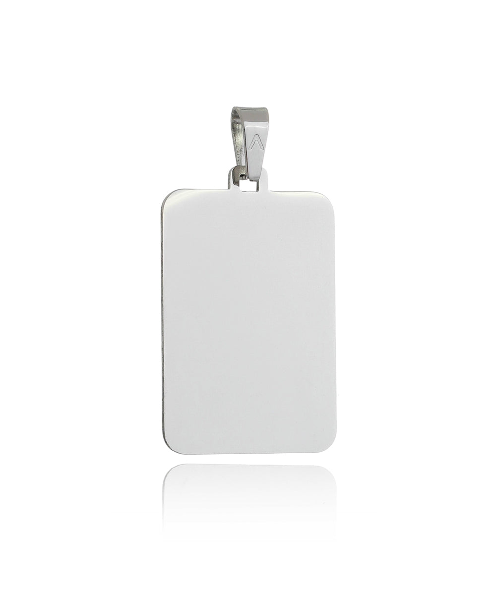 Colgante Personalizable Basic Acero 1 mm Rectangular