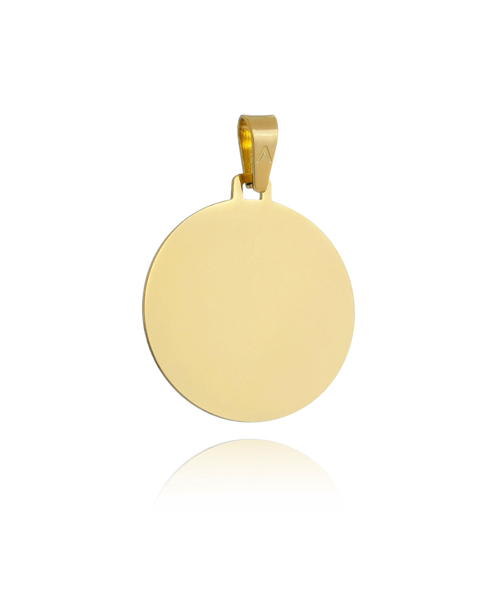 Colgante Personalizable Basic Acero 1 mm M Redondo En Oro