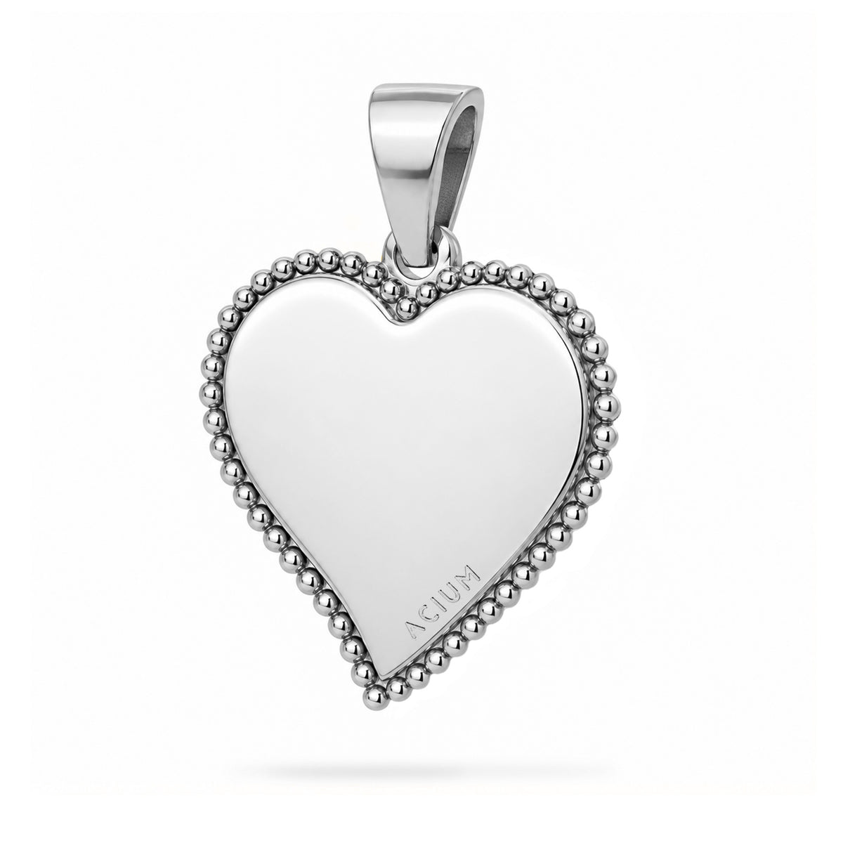 Dije personalizable de corazón estilizado