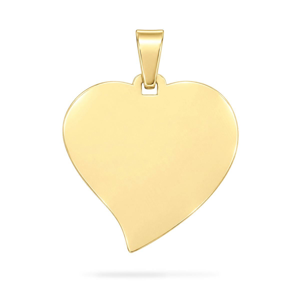 Dije personalizable de corazón estilizado revestido en oro