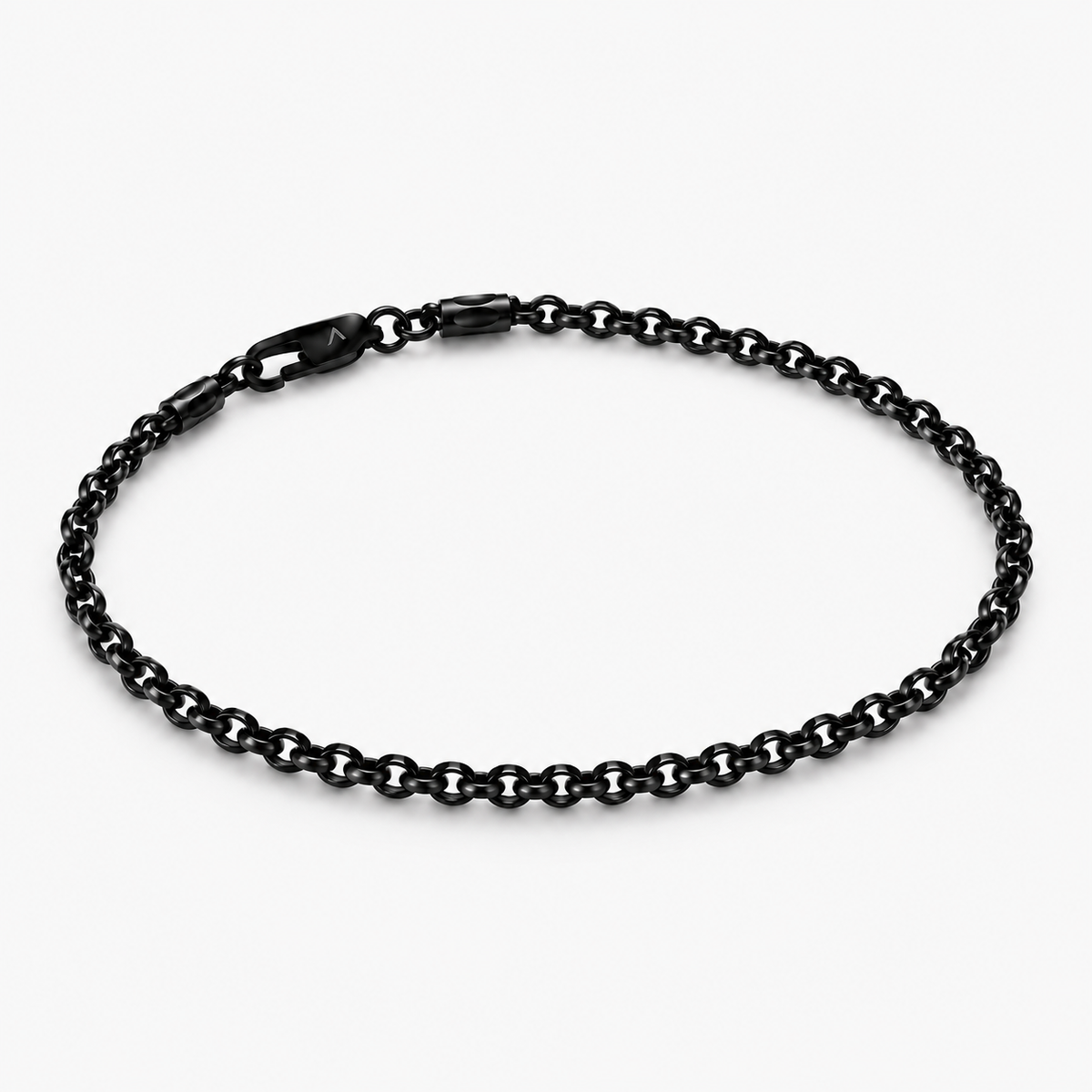 Pulsera con tejido portugués en acero con revestimiento black - 21 cm - vista 2