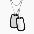 Collar personalizable con doble placa acabado mate