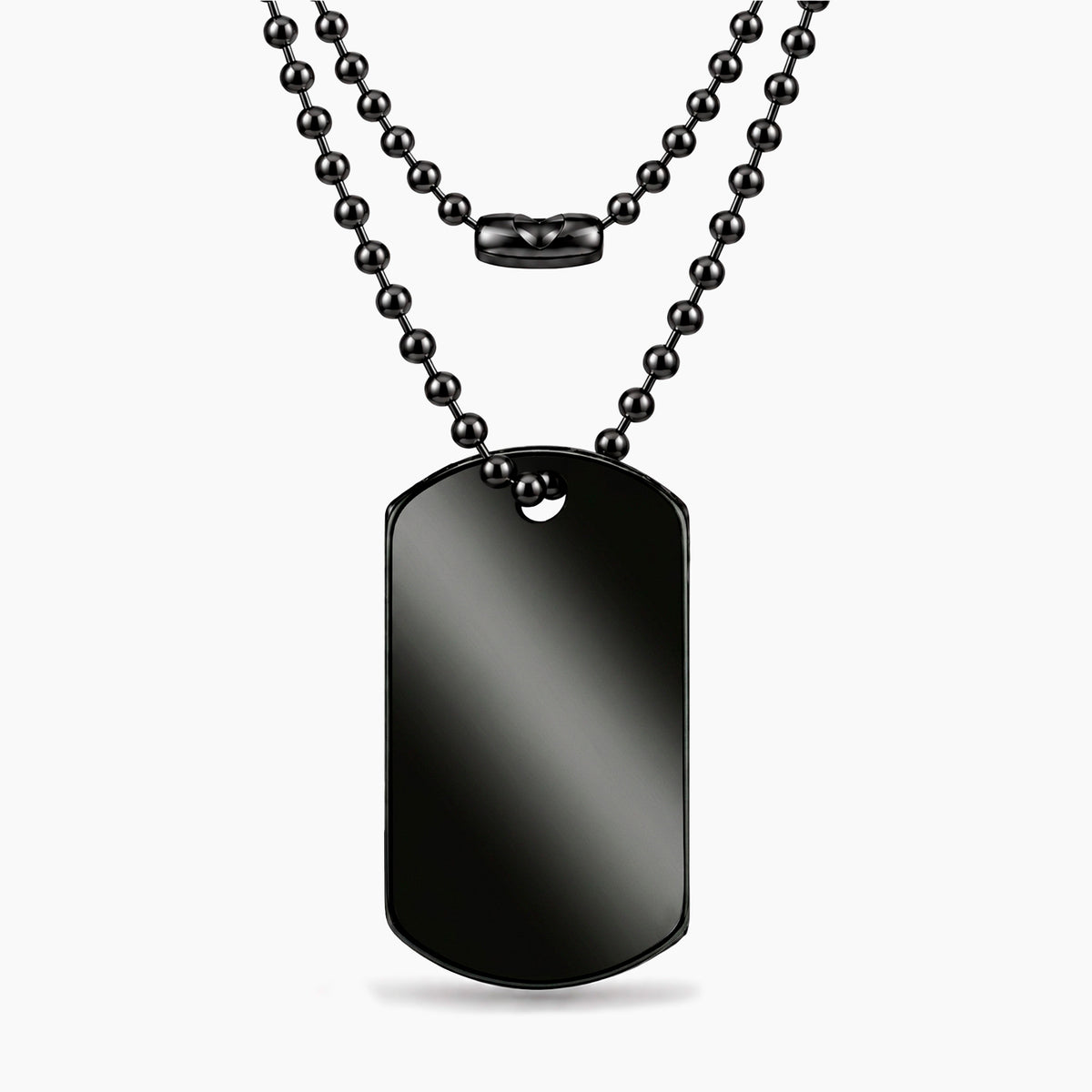 Collar personalizable, en acero pulido y placa militar