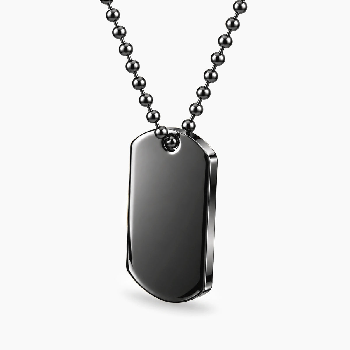 Collar personalizable, en acero pulido y placa militar