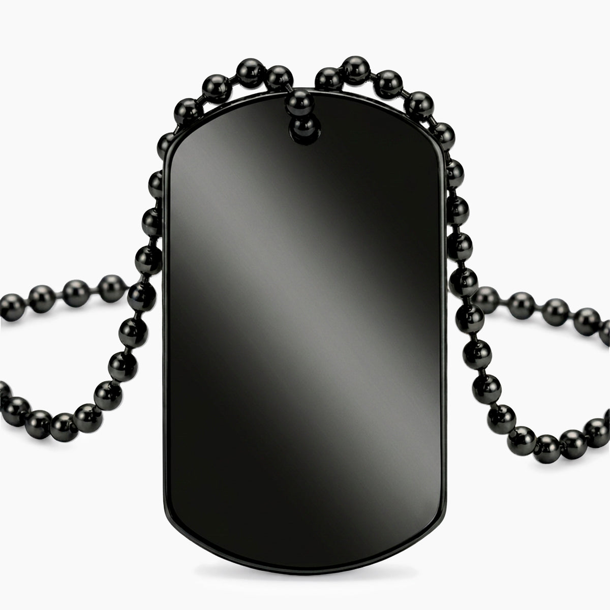 Collar personalizable, en acero pulido y placa militar