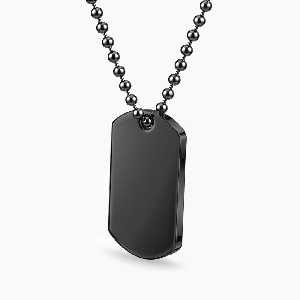 Collar personalizable acabado mate, con placa militar