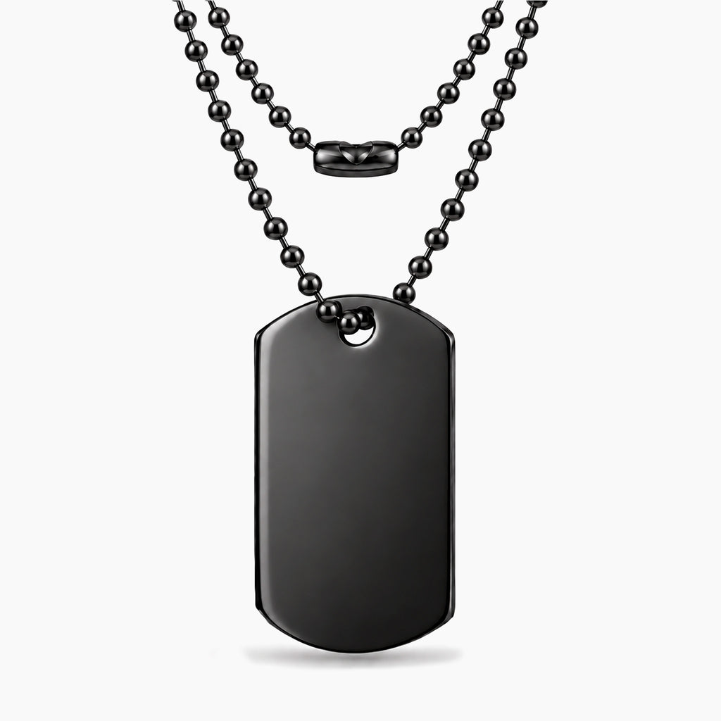 Collar personalizable acabado mate, con placa militar