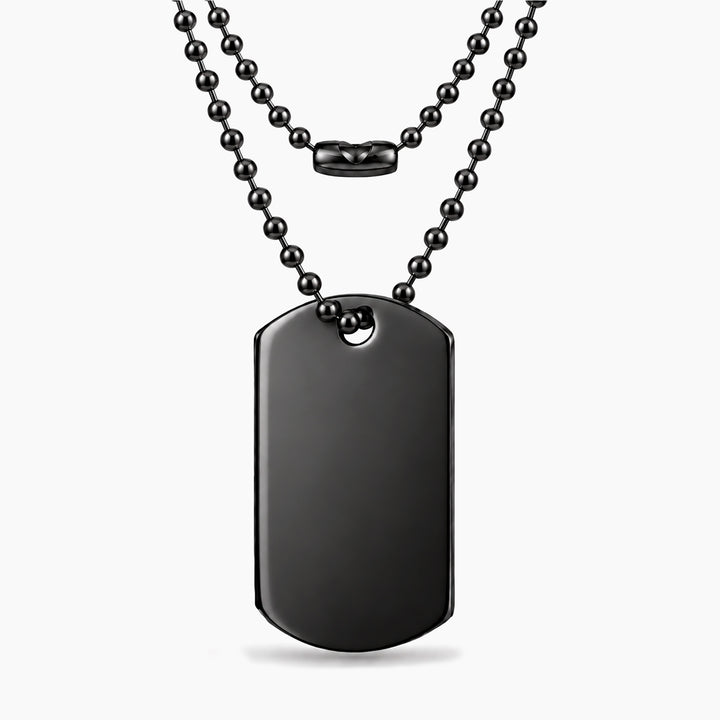 Collar personalizable acabado mate, con placa militar