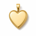 Dije personalizable de corazón revestido en oro