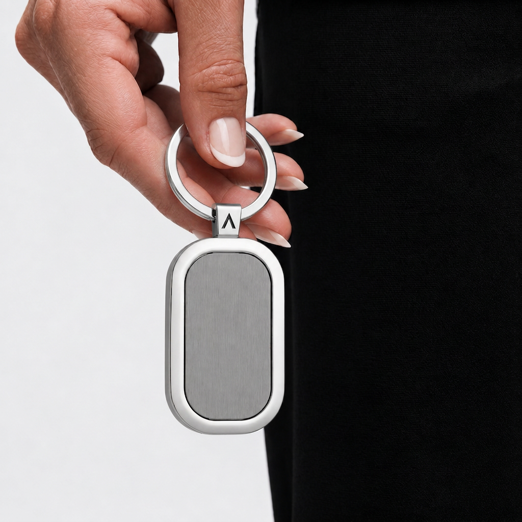 Llavero rectangular estilo militar personalizable