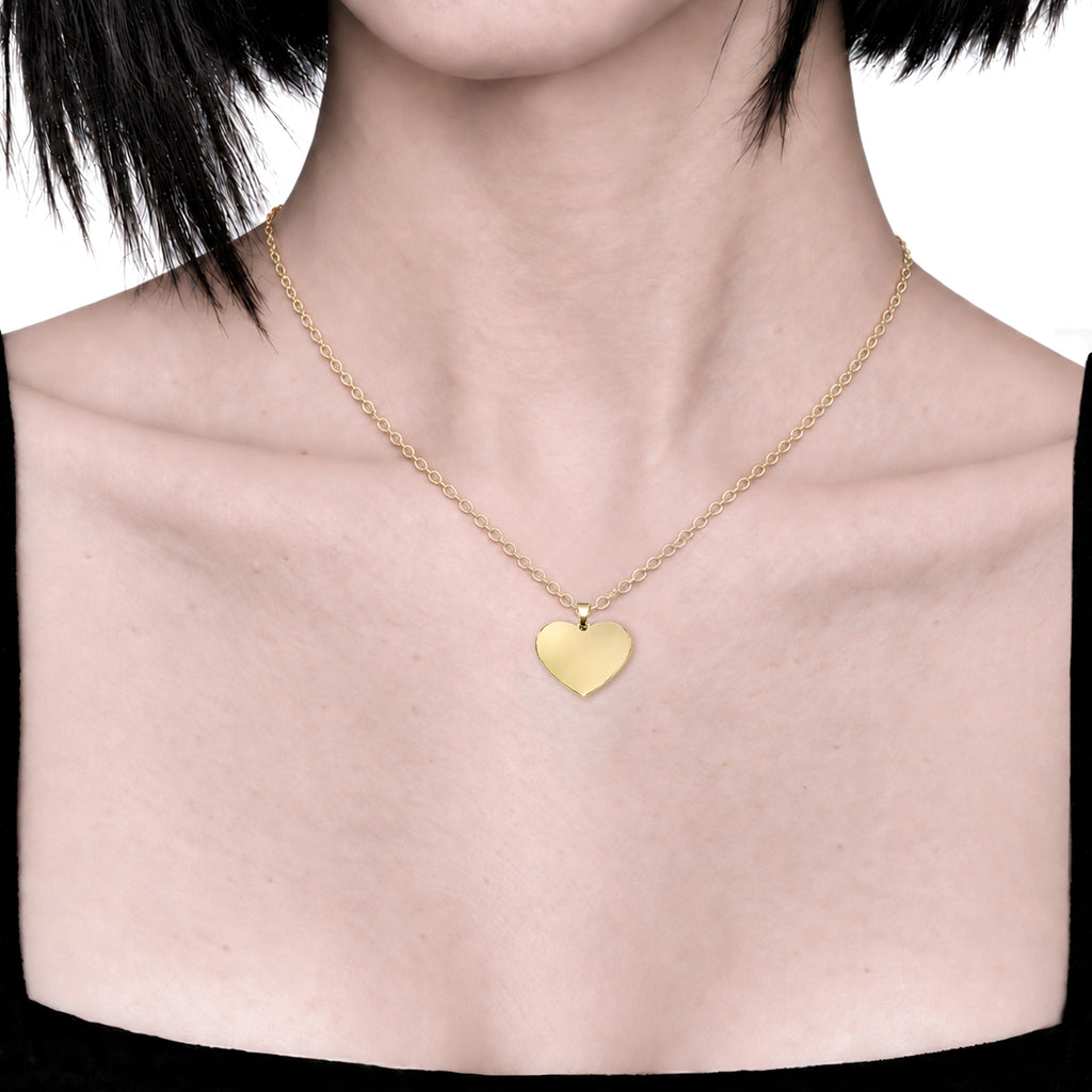 Dije personalizable de corazón revestido en oro