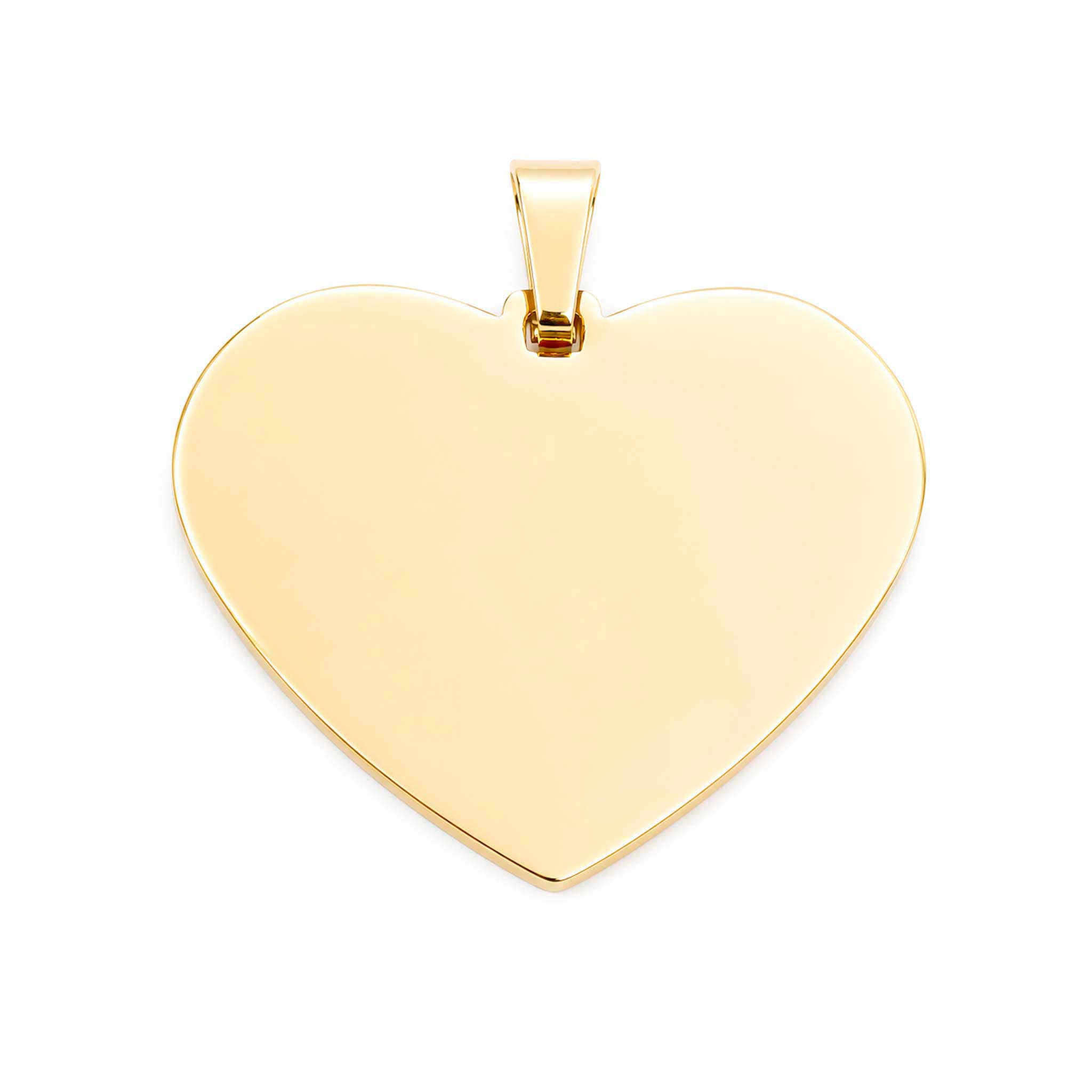 Dije personalizable de corazón revestido en oro
