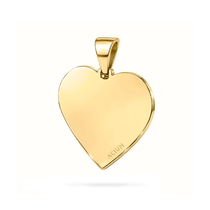 Dije personalizable de corazón revestido en oro