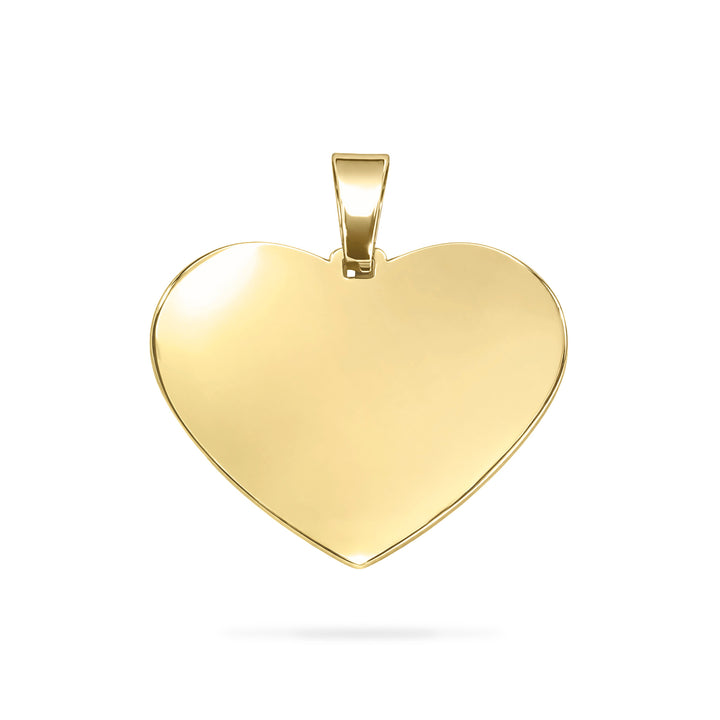 Dije personalizable de corazón revestido en oro
