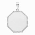 Dije personalizable octagonal con zirconitas