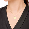 Dije personalizable redondo revestido en oro