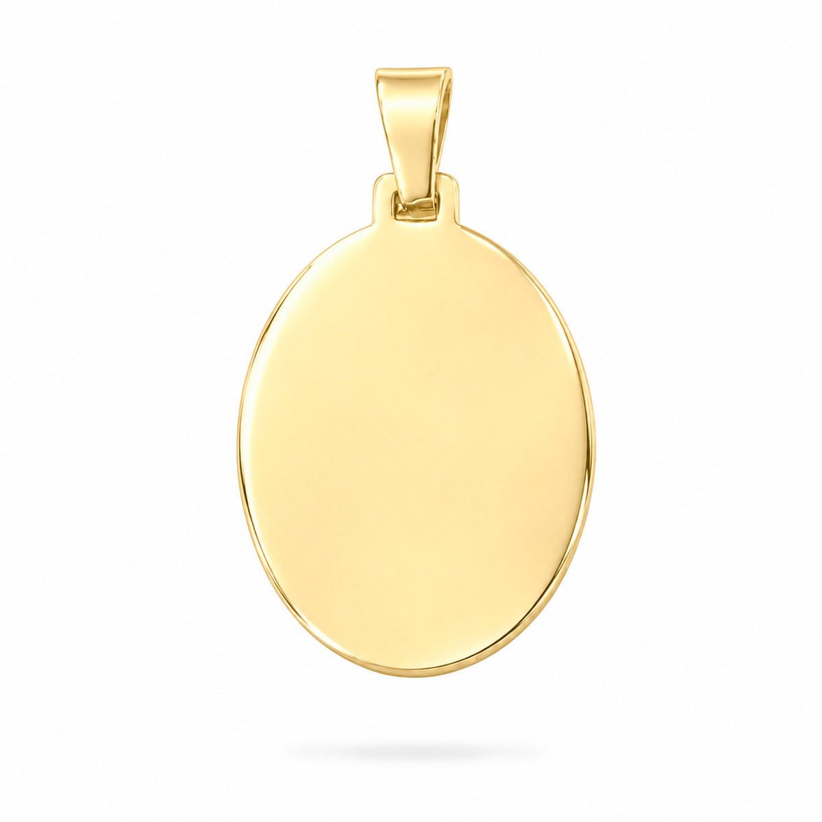 Dije ovalado personalizable revestido en oro