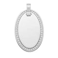 Dije personalizable ovalado con zirconitas