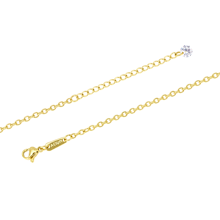 Cadena tejido padlock, con revestimiento en oro
