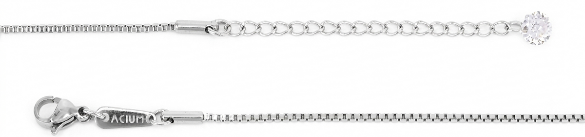 Cadena Classic Veneziana con zirconias Acero pulido