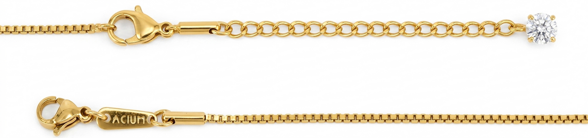 Cadena Classic Veneziana con zirconias Revestimiento en oro pulido