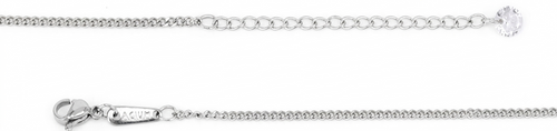 Cadena Classic Portuguesa con zirconias Acero pulido