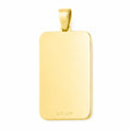 Dije rectangular personalizable revestido en oro