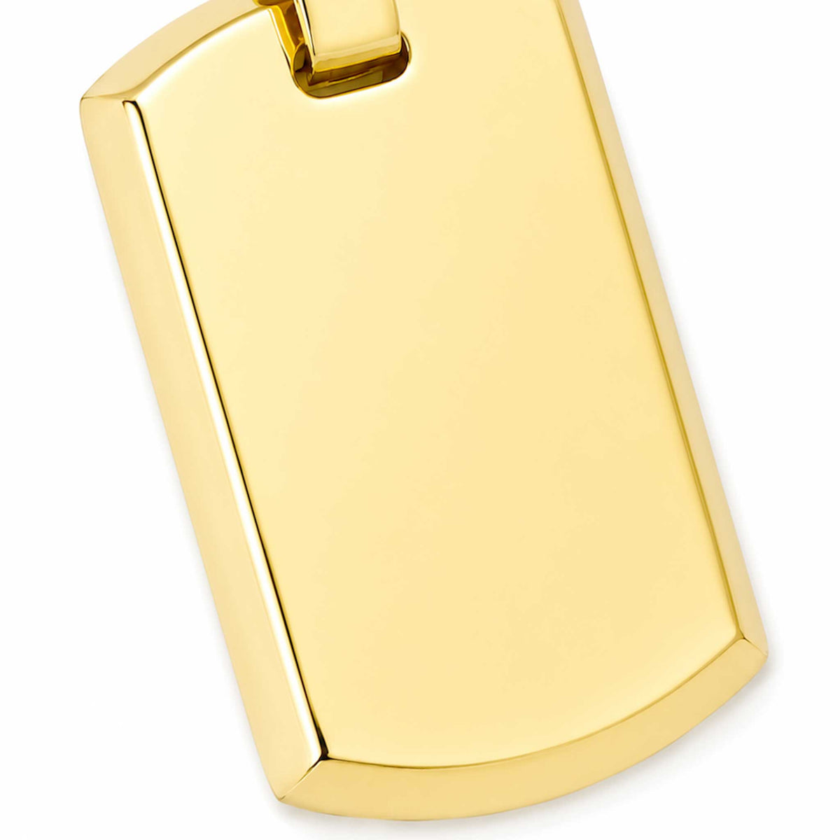 Dije rectangular arredondeado personalizable revestido en oro