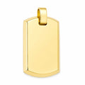 Dije rectangular arredondeado personalizable revestido en oro