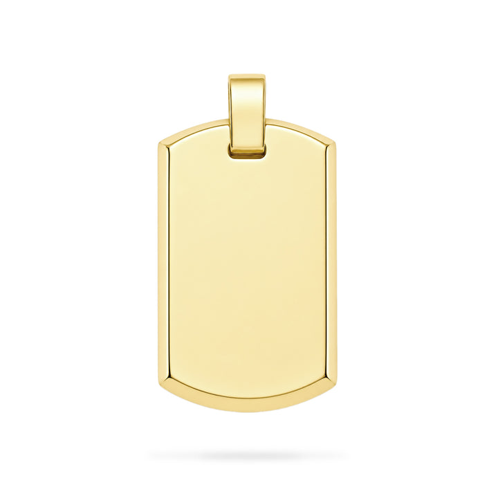 Dije rectangular arredondeado personalizable revestido en oro