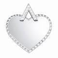 Dije personalizable de corazón con zirconitas