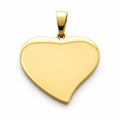 Dije personalizable de corazón estilizado revestido en oro