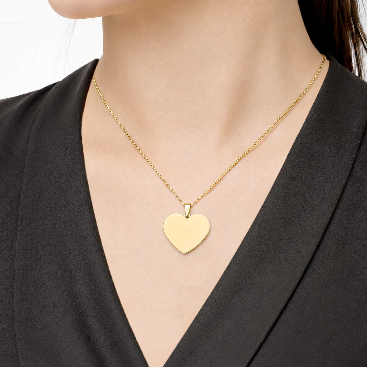 Dije personalizable de corazón revestido en oro