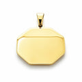 Dije personalizable octagonal revestido en oro
