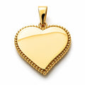 Dije personalizable de corazón estilizado revestido en oro